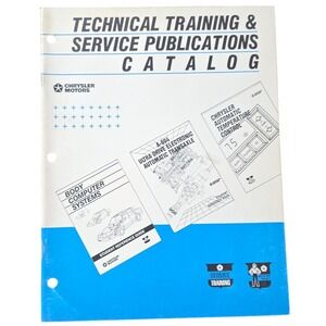 1988 Chrysler Technical‎ Training Service Publications Catalog